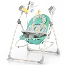 Колыбель-качели CRL-0005 Grey Dino, Carrello Nanny 3 в 1